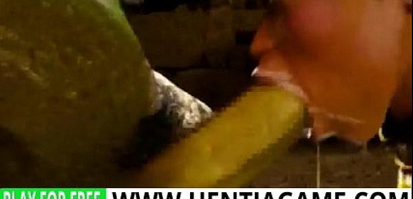  3D hentia Girl Deep throated by Monster Cock
